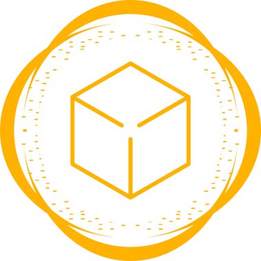 küp web simgesi vektör illüstrasyonu