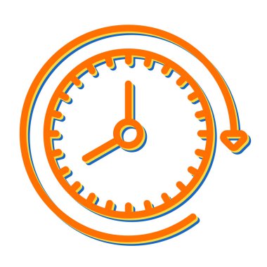 Saat. Web simgesi basit illüstrasyon               