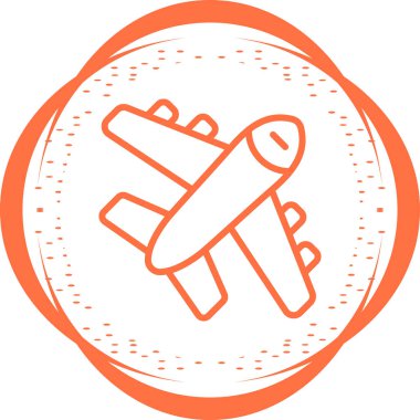 Uçak. Web simgesi basit illüstrasyon 