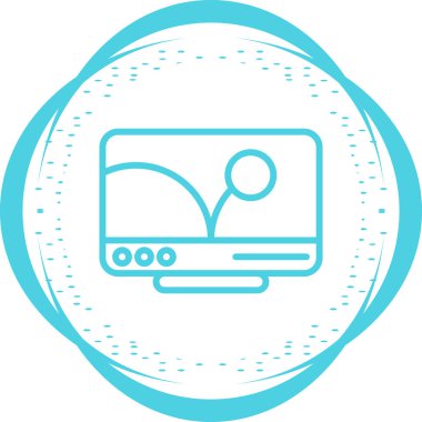 bilgisayar simgesi, vektör illüstrasyonu basit tasarım