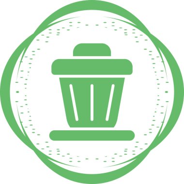 Çöp kutusu web simgesi vektör illüstrasyonu