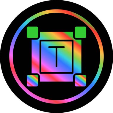 Yazı Tipi Tasarımı Web ikonu vektör çizimi