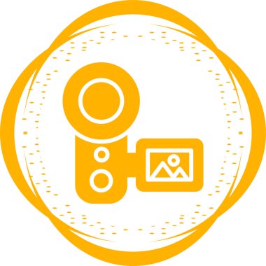 video kamera simgesi, vektör illüstrasyonu