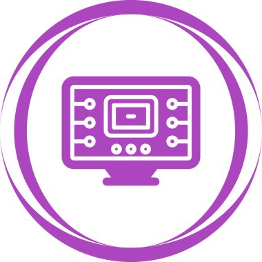 bilgisayar masaüstü simgesi vektör çizimi