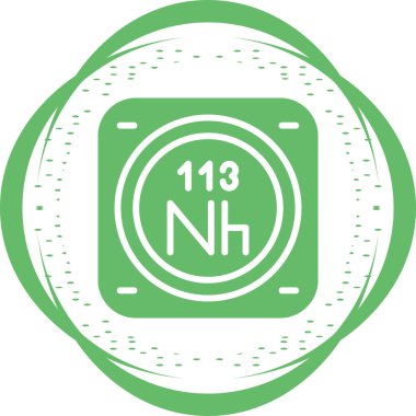 Kimyasal elementin ağ basit illüstrasyonu