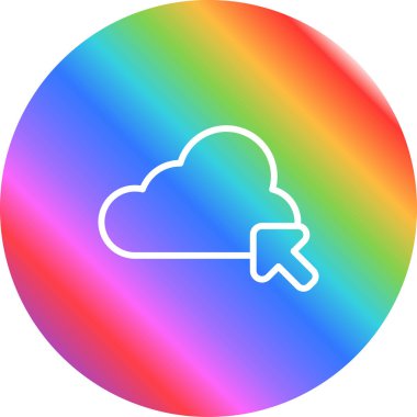 bulut web simgesi vektör illüstrasyonu