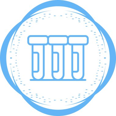 Kimyasal mataralı laboratuvar simgesi, vektör illüstrasyonu