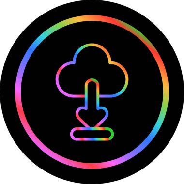 bulut web simgesi vektör illüstrasyonu