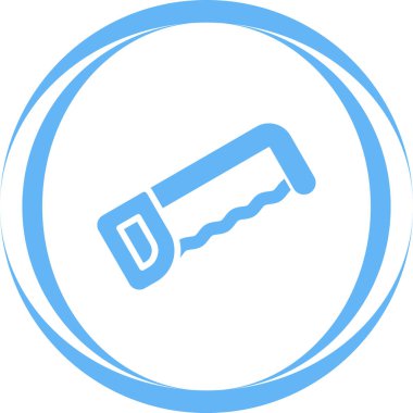 Demir testeresi. Web simgesi basit illüstrasyon