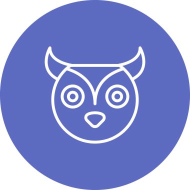 Baykuş. Web simgesi basit illüstrasyon 