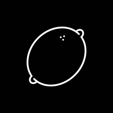 Limon Meyvesi simgesi, vektör illüstrasyonu