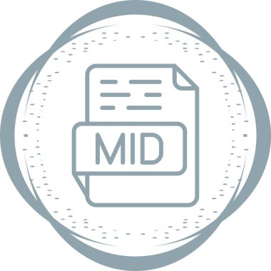 MID dosya biçimi vektör illüstrasyonu