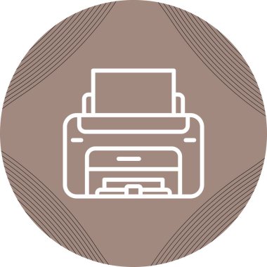 Yazıcı simgesi vektör illüstrasyonu 