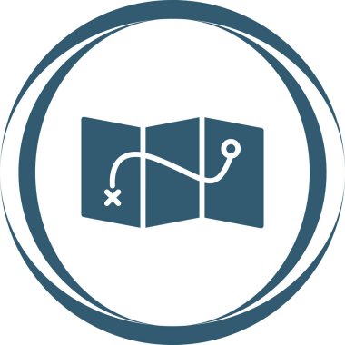 harita simgesinin vektör illüstrasyonu