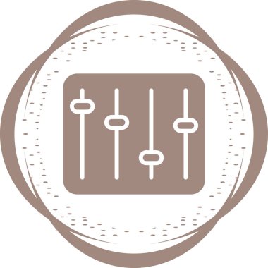 Müzik eşitleyici simgesinin temel doğrusal çizimi 