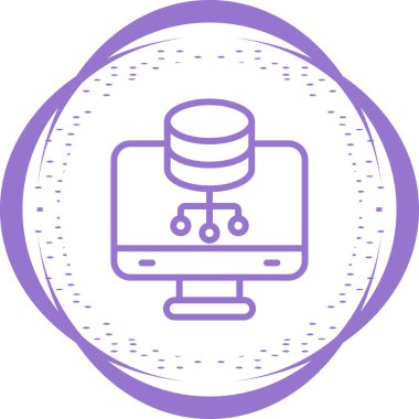 Veritabanı modern simgesinin vektör çizimi                   