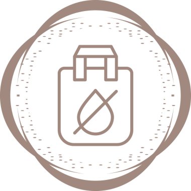 Su geçirmez torba simgesi, vektör illüstrasyonu