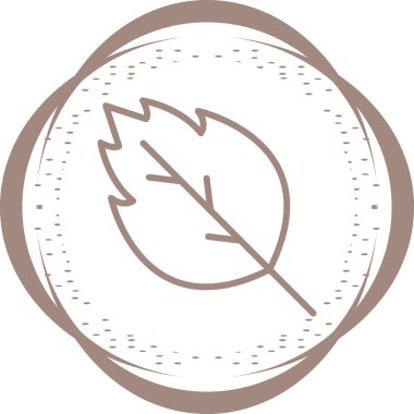 Meşe yaprağı ağ ikonu vektör illüstrasyonu