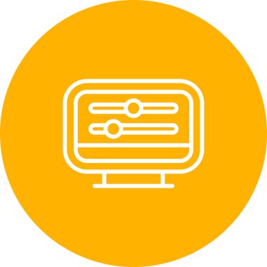 bilgisayar masaüstü simgesi vektör çizimi