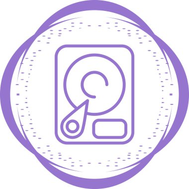 Sabit disk simgesi, vektör illüstrasyonu