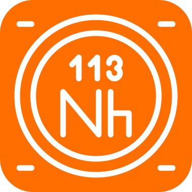 Kimyasal elementin ağ basit illüstrasyonu