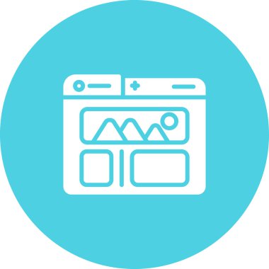 Modern Kullanıcı Arayüzü simgesinin vektör çizimi          