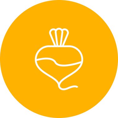 Gıda ikonunun vektör illüstrasyonu. Şalgam   