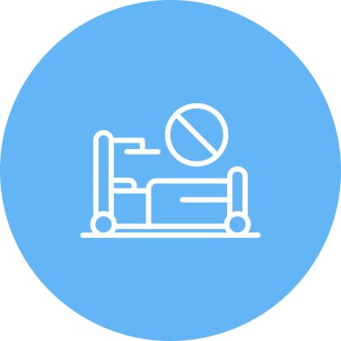 yatak ağı simgesi, basit vektör illüstrasyonu