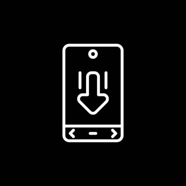 Cep telefonunda Swip Aşağı ok işareti 