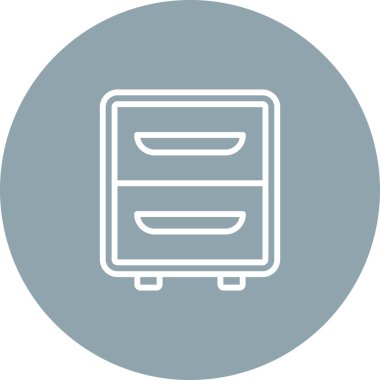 Dosya Kabine simgesi, vektör illüstrasyonu