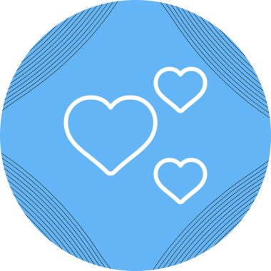 Kalpler. Web simgesi basit illüstrasyon 