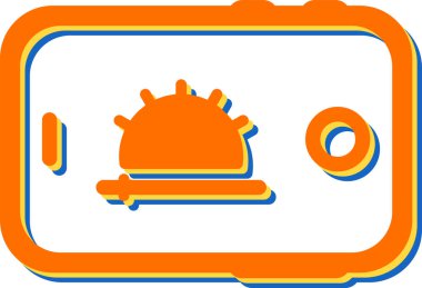 Tablet web simgesi, vektör çizim