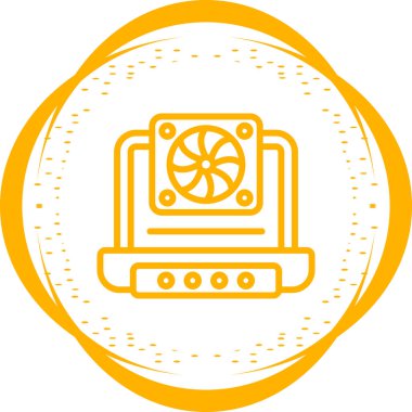 Dizüstü bilgisayar simgesi vektör çizimi