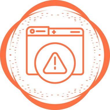 Hata web simgesi, vektör illüstrasyonu