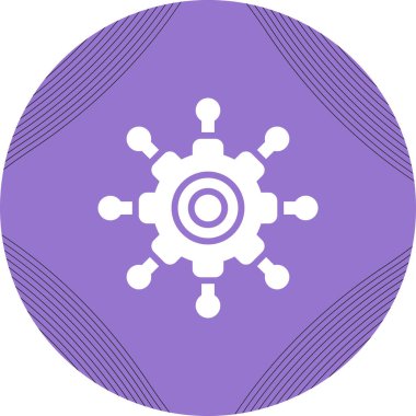 Sikke ayarları simgesi, vektör illüstrasyonu. Mikro Servisler    