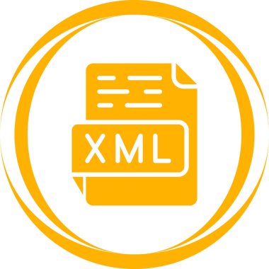 xml dosya biçimi simgesi, vektör illüstrasyonu