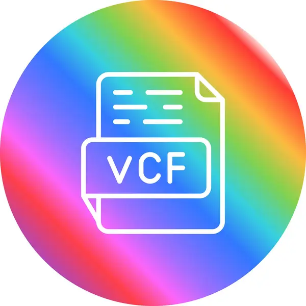 stock vector VCF file format icon, vector illustration