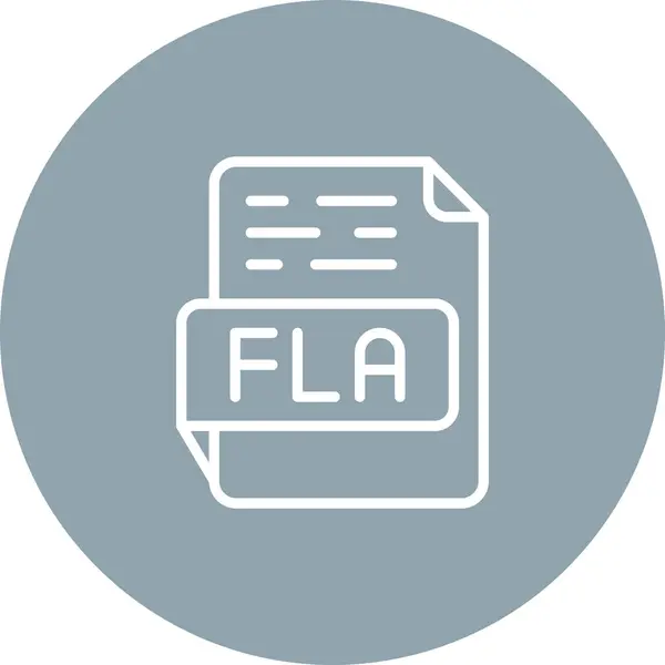 stock vector FLA file format icon, vector illustration 