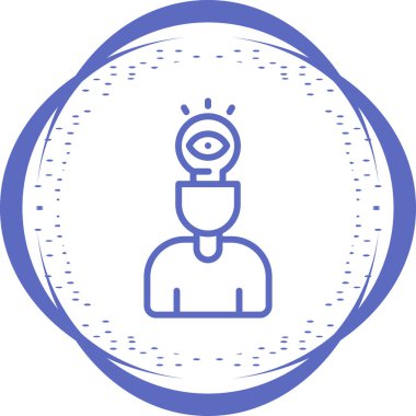 Görsel Düşünme simgesi, vektör illüstrasyonu 