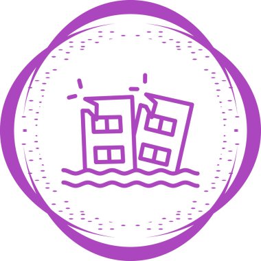 Flood simgesinin vektör illüstrasyonu