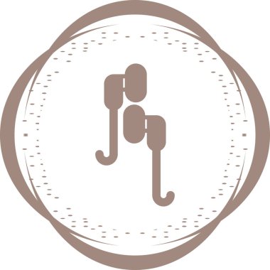 Kulaklık simgesinin vektör illüstrasyonu