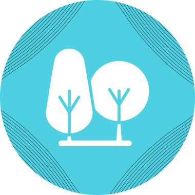 Ağaçlar web simgesi basit illüstrasyon