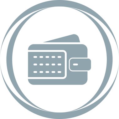 Cüzdan. Web simgesi basit illüstrasyon 