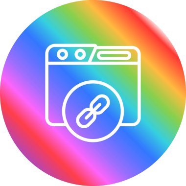 bağlantı web simge vektör çizim     