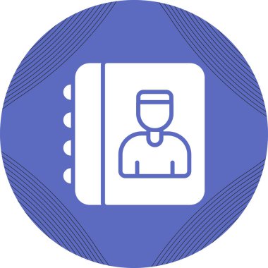 Adres Defteri ikon vektör illüstrasyonu