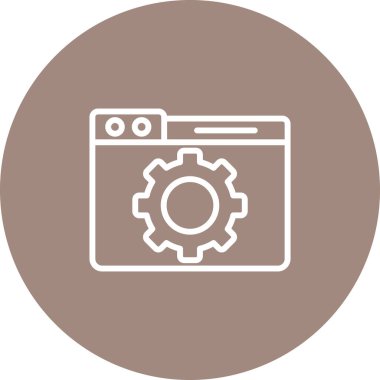 Web için bir tarayıcı simgesinin minimalist tasarımı.