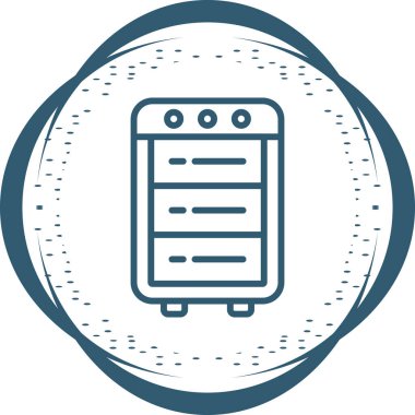 Sunucu modern simgesinin vektör illüstrasyonu               