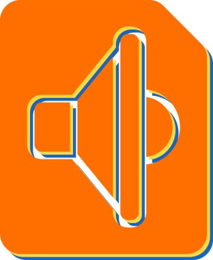 Audio web simgesinin vektör illüstrasyonu        