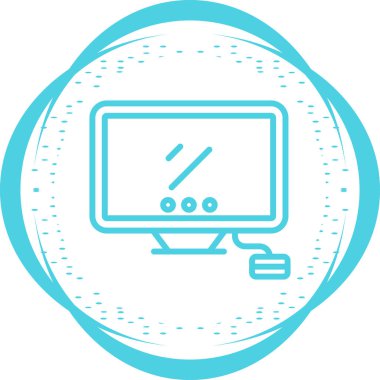 bilgisayar masaüstü simgesi vektör çizimi