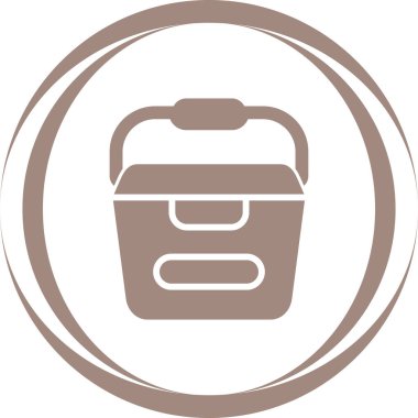 Taşınabilir su kabının temel doğrusal çizimi